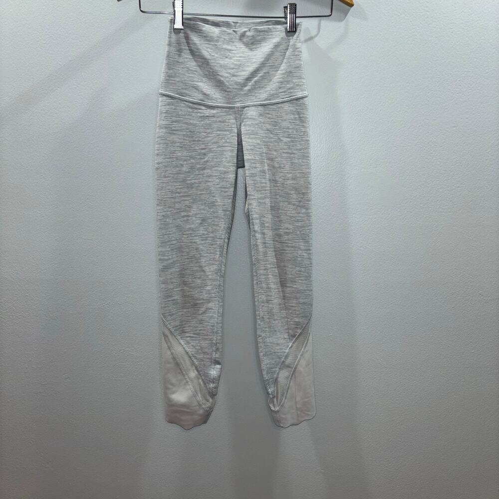 Lululemon Wunder Under High Rise Crop Scalloped Leggings Size 2